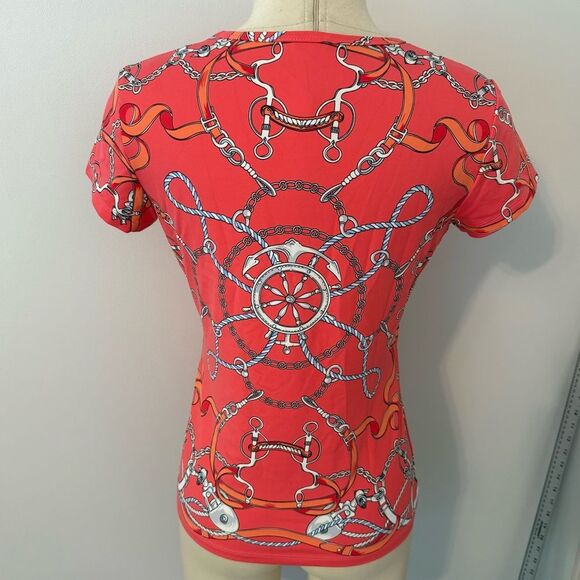 J.McLaughlin Signature Catalina Cloth T-Shirt Nautical Print Size Small - Picture 4 of 6